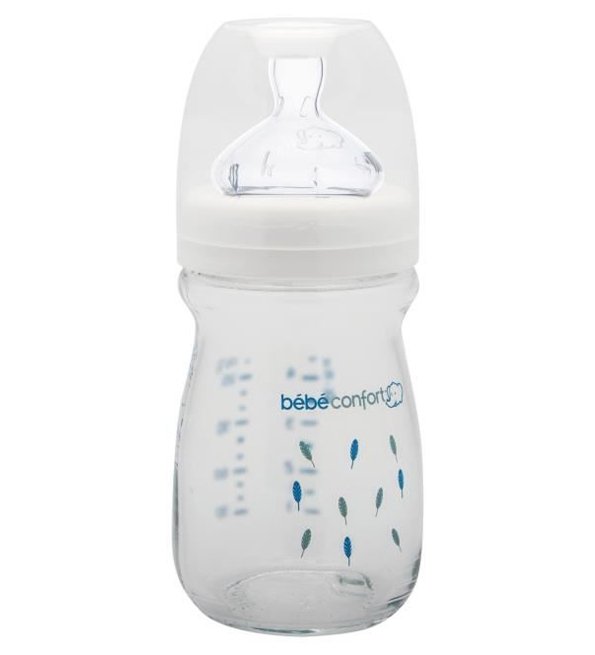 Bebe Confort - Biberon Maternity en verre 130 ml - Indians Blanc (0-6M +)