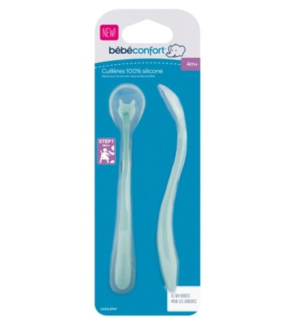 Bebe Confort - Cuillères en silicone douces (x2) Taille 2 (4M +)