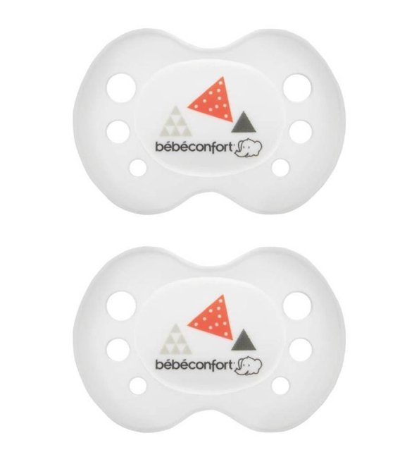 Bebe Confort - Sucettes réversibles en silicone (x2) - Gris (0-6M +) – Image 2