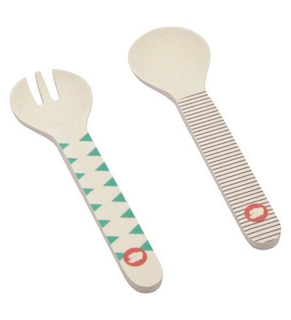 Bebe Confort - Couverts d’apprentissage en Bambou - Jungle Vibes (9M +)