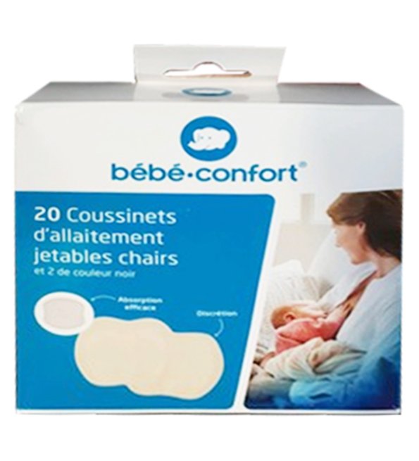 Bebe Confort - Coussinets d’allaitement jetables Blancs (x20 +2 noirs)