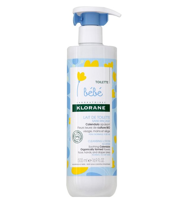 Klorane Bébé Lait de Toilette Sans Rinçage - 500ml