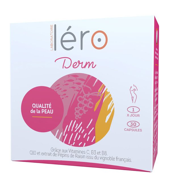 Léro Derm Complément Alimentaire pour La Peau - 30 Capsules