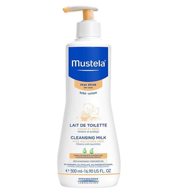 Mustela Bébé Lait de Toilette Sans Rinçage - 500 ml