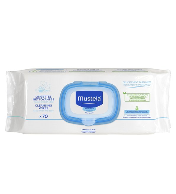 Mustela Lingettes Nettoyantes - 70 Piéces