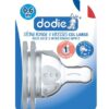 Dodie - Tétines Initiation+ col large (0-6 M) 3 vitesses Débit 1 (X2)