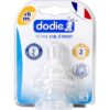 Dodie - Tétines col étroit (6M +) 3 vitesses Débit 2 (X2)