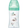 Dodie - Biberon verre Initiation+ (0-6 M) 3 vitesses débit 2 - Vert oiseau - 270 ml
