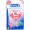 Dodie - Sucette forme anatomique + Attache sucette silicone (6M +) - Filles