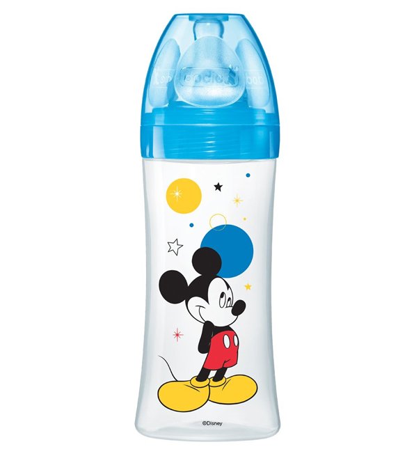 Dodie - Biberon Disney Baby Mickey Initiation+ Anti-colique débit 3 (6M +) - 330 ml
