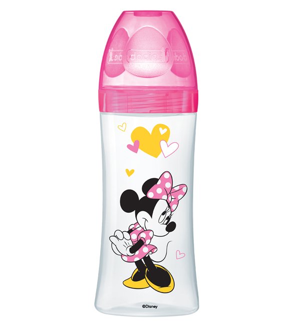 Dodie - Biberon Disney Baby Minnie Initiation+ Anti-colique débit 3 (6M +) - 330 ml