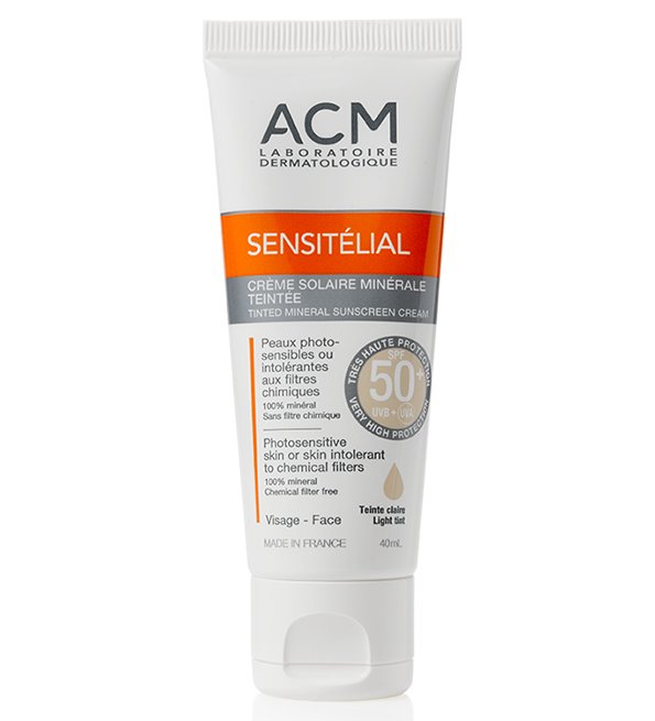 Acm Sensitélial Crème solaire minérale teintée SPF 50+ - 40ml