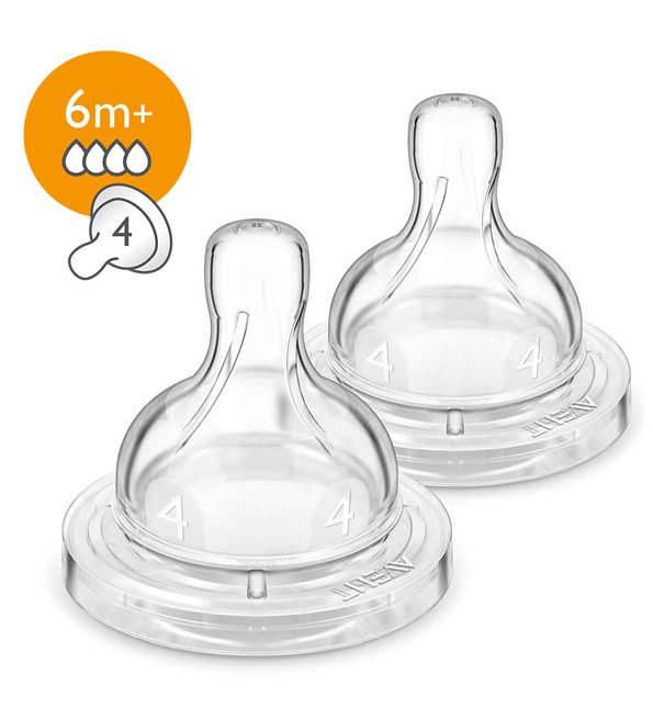 Avent - SCF634/27 - Tétine Anti-Colic 6 mois et + (Débit Rapide)