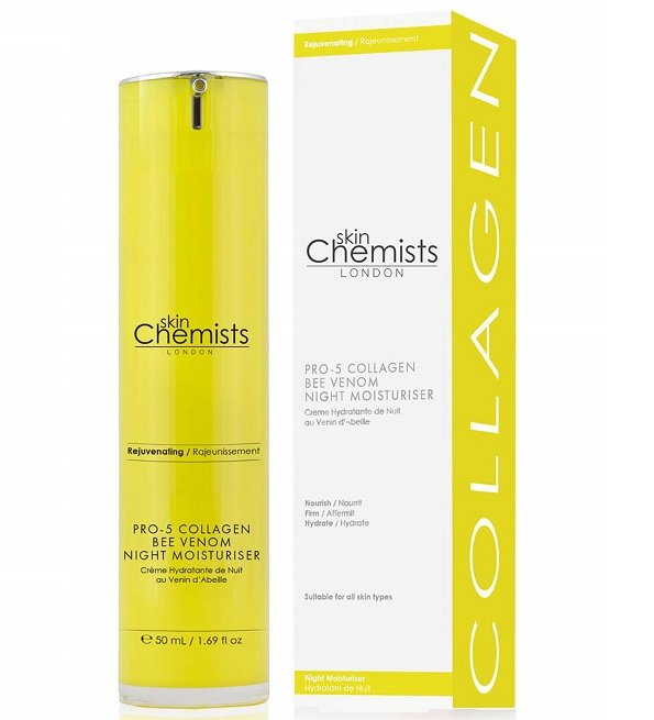 SkinChemists Crème Hydratante de Nuit au Collagène et au Venin d'Abeille Pro-5 50ml
