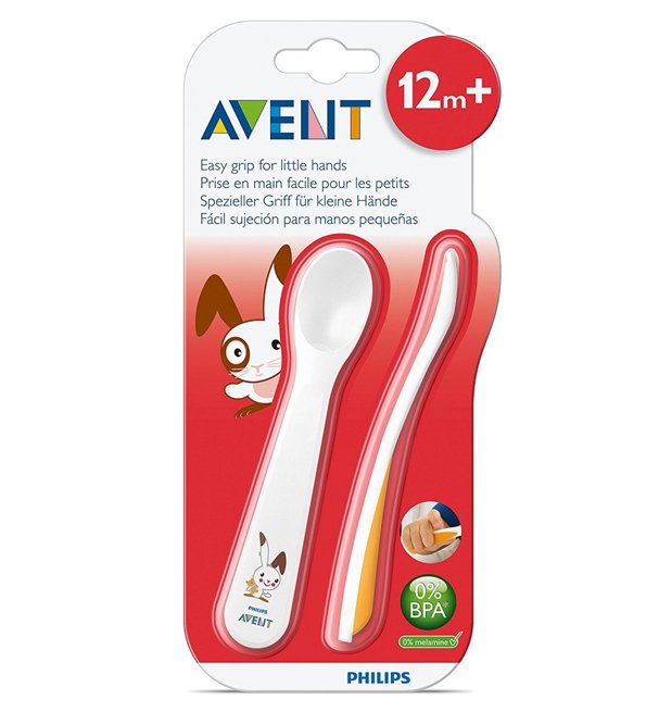 Avent - SCF712/00 - Cuillère et Fourchette 12 mois et +