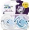 Avent - SCF176/68 - Sucettes nuit X2 - 0-6 mois