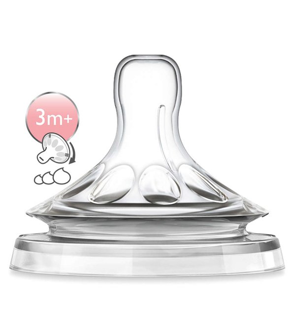 Avent - SCF655/27 - Tétine Natural 3 mois et + (Débit Variable)