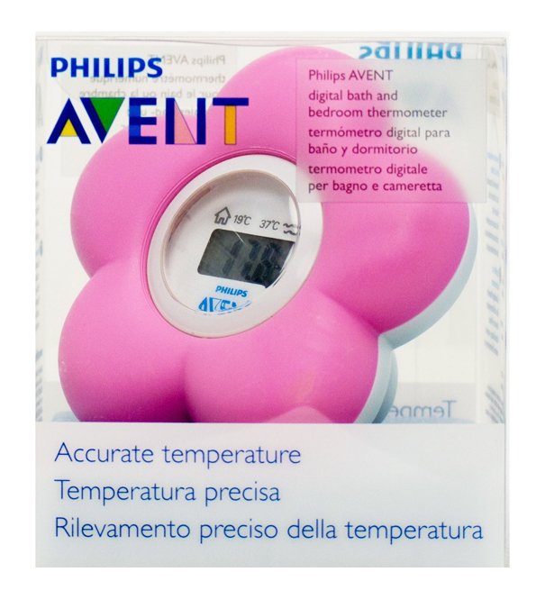 Avent - SCH550/21 - Thermomètre bain et chambre pour bébé (Rose)