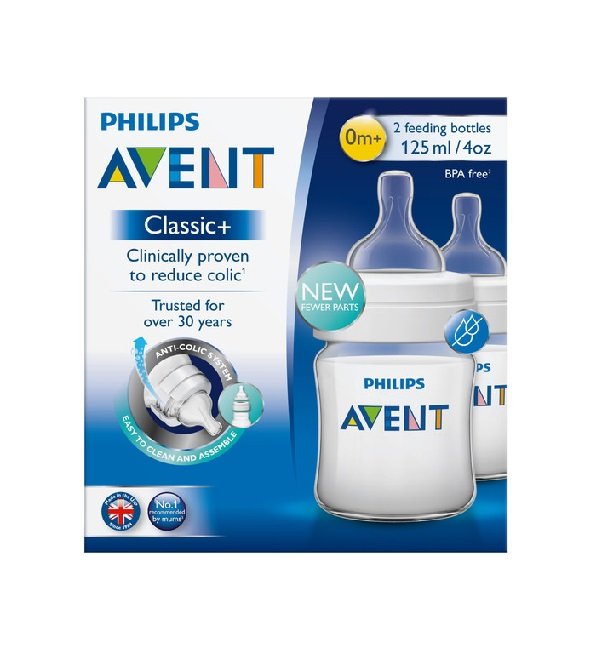 Avent Biberon Ant-Colic 0m 125ml Scf810/62 Twin Pack