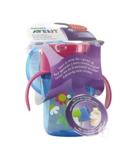 Avent Tasse d'apprentissage Bleu & rose +9m Scf782/20
