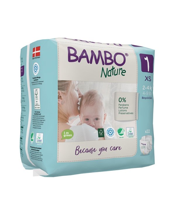 Bambo Nature couches , 1XS 2-4kg/22un