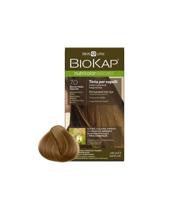 Biokap Nutricolor Delicato Rapid Teinture pour Cheveux 7.0 Blond Moyen