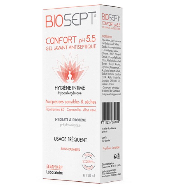 Biosept 5.5 Gel Nettoyant Traitant 120Ml
