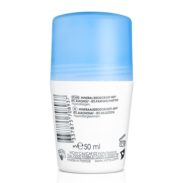 Vichy Dermo-Tolérance Déodorant Minéral 48H Bille Sans Sels d'Aluminium Peau Sensible et Réactive | 50ml – Image 4